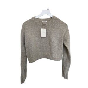 Tularosa Cropped Sweater In Light Tan